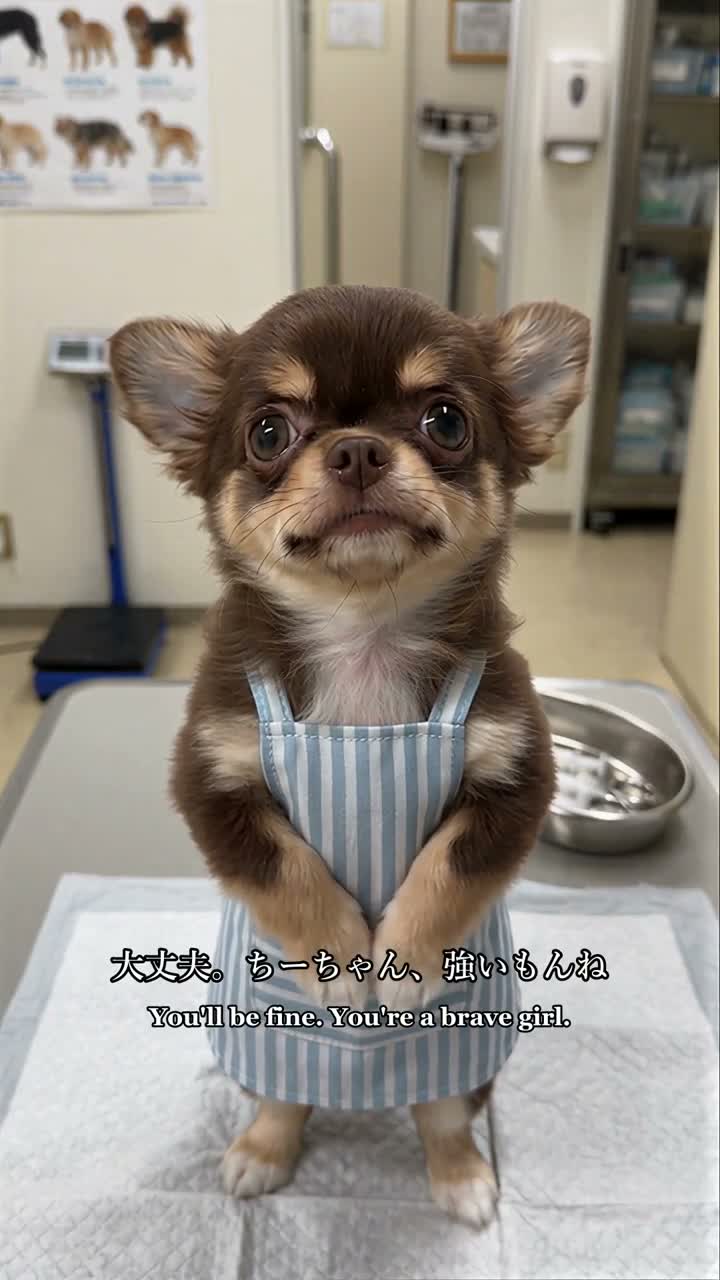 病院に来たチワワ